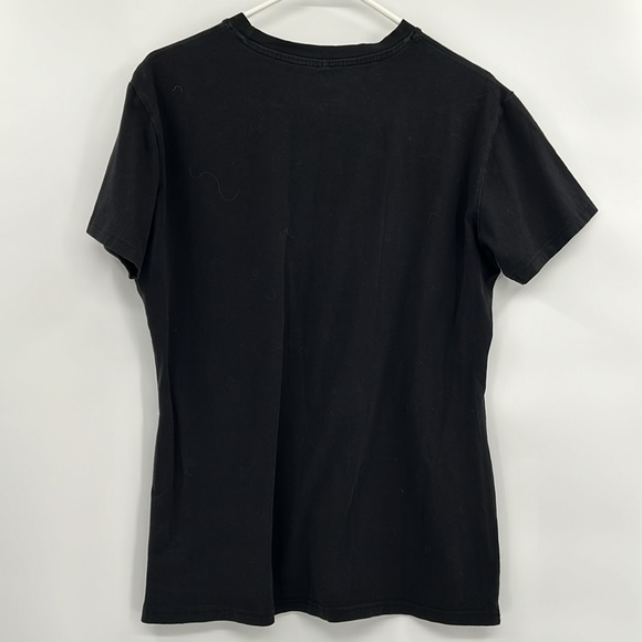 Alphalete Mens Short Sleeve T Shirt Size Medium Black White Workout Spellout Gym - Picture 4 of 5